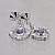 Diamond earrings with sapphires